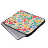Vintager blumengeschmückter Hintergrund. Nahtloses Laptopschutzhülle (Vorne Knopf)