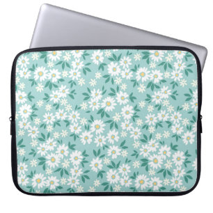 Vintager blumengeschmückter Hintergrund. Nahtloses Laptopschutzhülle