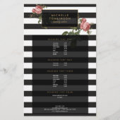 Vintager, blumengestreifter Salon II Flyer (Vorne)