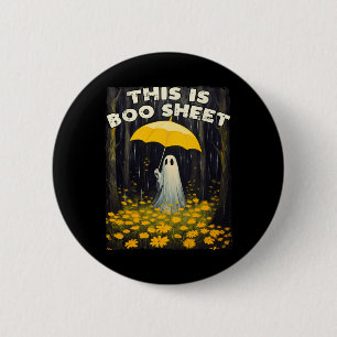 Vintager Blumenghost Niedlich Dies ist ein Bootsch Button