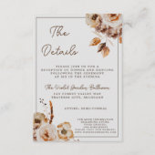 Vintager Blumenherbst Trockeneier-Blume Hochzeit Begleitkarte (Vorderseite)