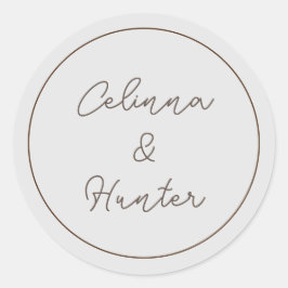 Vintager Blumenherbst Trockeneier-Blume Hochzeit Runder Aufkleber