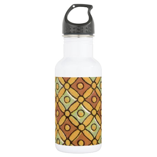 Vintager Blumenhintergrund Trinkflasche (Vorderseite)