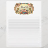 Vintager, blumenindividualisierter Letterhead (Vorderseite)