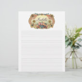 Vintager, blumenindividualisierter Letterhead (Stehend Vorderseite)