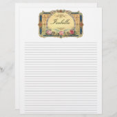 Vintager, blumenindividualisierter Letterhead (Vorne/Hinten)