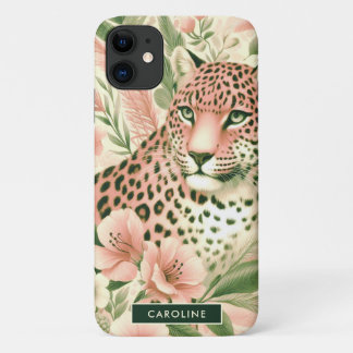 Vintager BlumenJungle Leopard Case-Mate iPhone Hülle