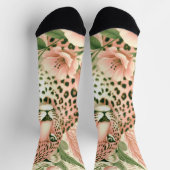 Vintager BlumenJungle Leopard Socken (Oben)