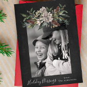 Vintager Blumenkhalk Weihnachten Ein Foto