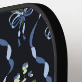 Vintager Blumenkochett Mit Monogramm Pickleball Schläger (Linke Seite)