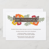 Vintager Blumenkohl Erntedank Einladung (Vorne/Hinten)