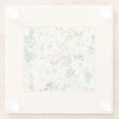 Vintager Blumenkohl Glasuntersetzer (Rückseite)