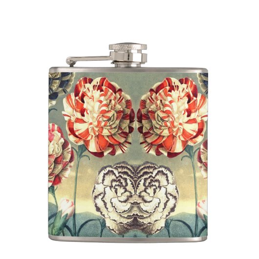 Vintager Blumenkolben 2 Flachmann (Vorderseite)