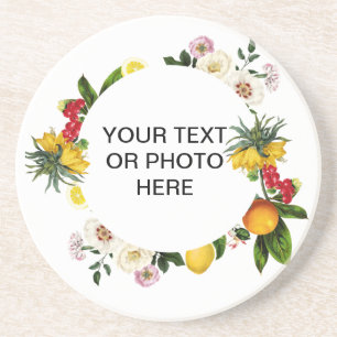 Vintager Blumenkranz Getränkeuntersetzer