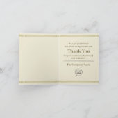 Vintager Blumenkranz, Mitarbeiterkarte Dankeskarte (Innenseite)