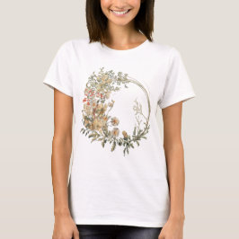 "Vintager Blumenkranz T - Shirt - Elegant Botanisc