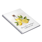 Vintager Blumenlemon Essenzielle Öle Wasserfarbe Notizblock (Rechte Seite)