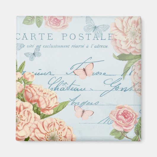 Vintager Blumenmagnet mit Blume Magnet (Vorne)