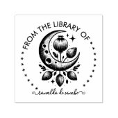 Vintager Blumenmond aus der Rundlaufbibliothek Permastempel (Design)