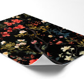 Vintager Blumenmuster-Sublimationstext Poster (Ecke)