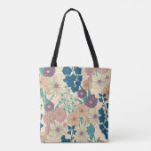 "Vintager Blumenmuster-Totbeutel" Tasche (Rückseite)