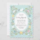 Vintager Blumenoster Einladung (Vorderseite)