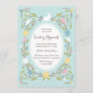 Vintager Blumenoster Einladung