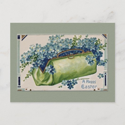 Vintager Blumenoster Feiertagspostkarte (Vorderseite)