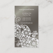 Vintager Blumenpaisley-Kunst-Deko Boho Chic Visitenkarte (Rückseite)