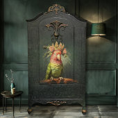 Vintager Blumenpapagei Seidenpapier