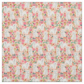 Vintager Blumenpfirsich Stoff (Muster)