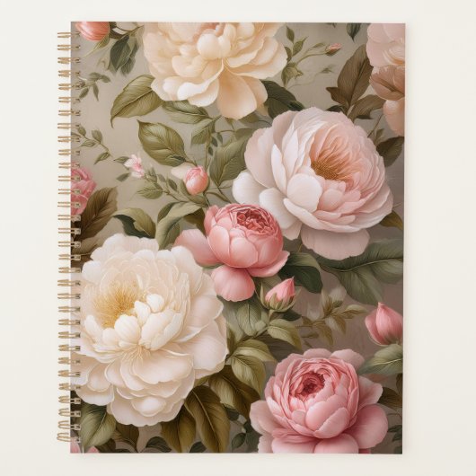 Vintager Blumenplaner mit zeitlosem Design Planer (Vorderseite)