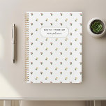 Vintager Blumenplaner Planer<br><div class="desc">Individuell gestaltetes Planerheft mit elegantem Blumenmuster mit personalisiertem Namen.</div>