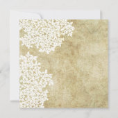 Vintager Blumenplatz Einladung zur Hochzeit (Rückseite)