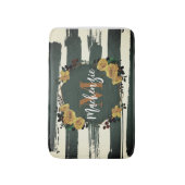 Vintager Blumenrahmen Badematte (Vorderseite Vertikal)