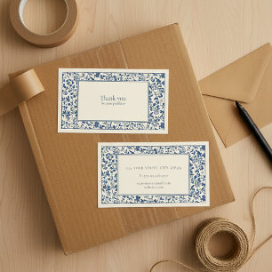 Vintager Blumenrahmen dank Gehäuse Begleitkarte