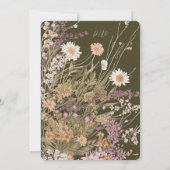 Vintager Blumenrahmen Einladung (Rückseite)