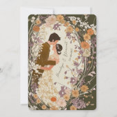 Vintager Blumenrahmen Einladung (Rückseite)