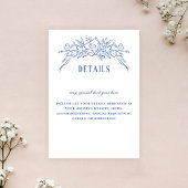 Vintager Blumenrahmen Elegante Hochzeitdetails RSVP Karte