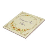 Vintager Blumenrahmen Fliese (Seite)