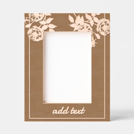 Vintager Blumenrahmen Geätzte Rahmen (Vorderseite)