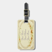 Vintager Blumenrahmen Gepäckanhänger (Vorderseite vertikal)
