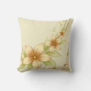 Vintager Blumenrahmen Kissen
