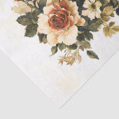 Vintager Blumenrahmen mit Vogel Seidenpapier (Detail)