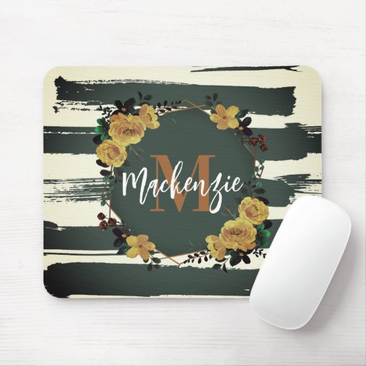 Vintager Blumenrahmen Mousepad (Mit Mouse)