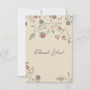 Vintager Blumenrand danken Ihnen Dankeskarte