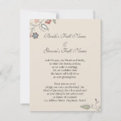 Vintager Blumenrand Einladung (Rückseite)