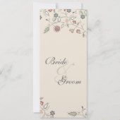 Vintager Blumenrand-Zeitplan Einladung (Vorderseite)