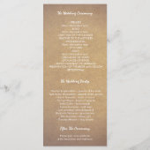 Vintager Blumenreath Elegante Hochzeitsprogramme Programm (Rückseite)