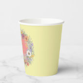Vintager Blumenreath Pappbecher (Links)